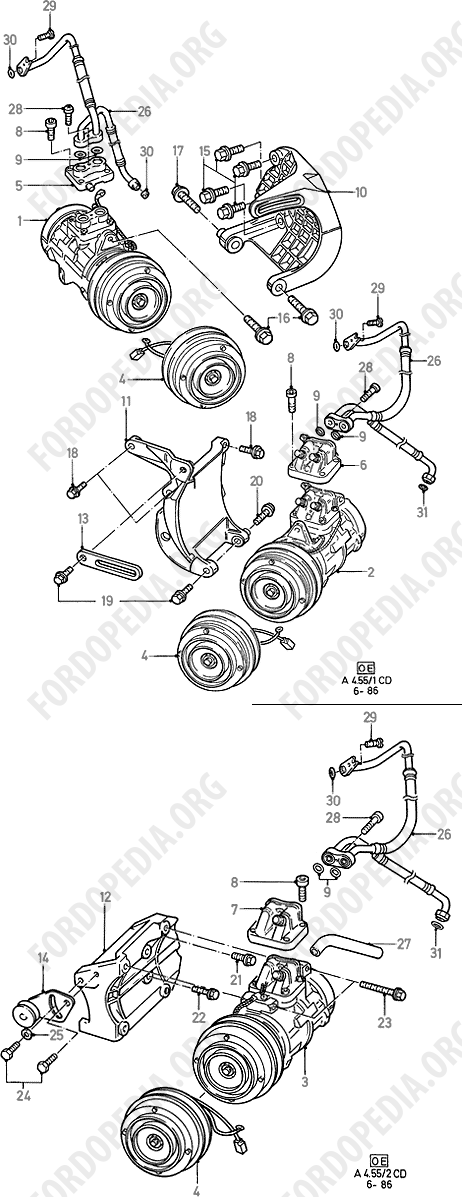 Ford Sierra MkI (1982-1986) - Air Conditioning - Compressor  