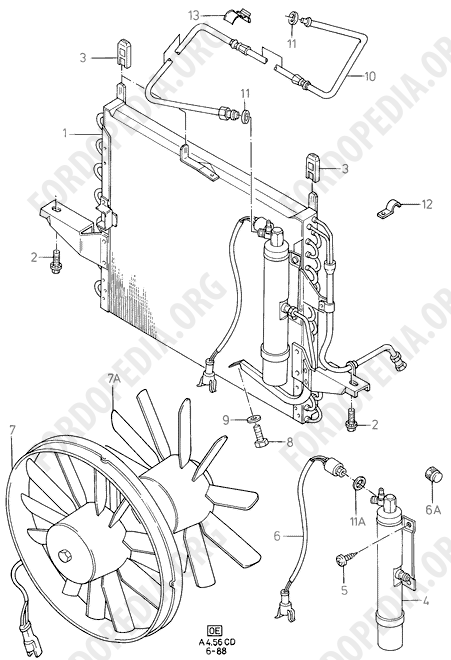 Ford Sierra MkI (1982-1986) - Air Conditioning System Condenser  