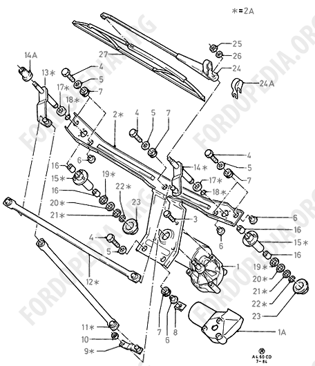 Ford Sierra MkI (1982-1986) - Windscreen Wiper  