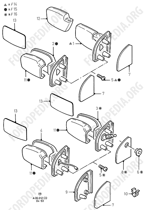 Ford Sierra MkI (1982-1986) - Exterior Rear View Mirror  