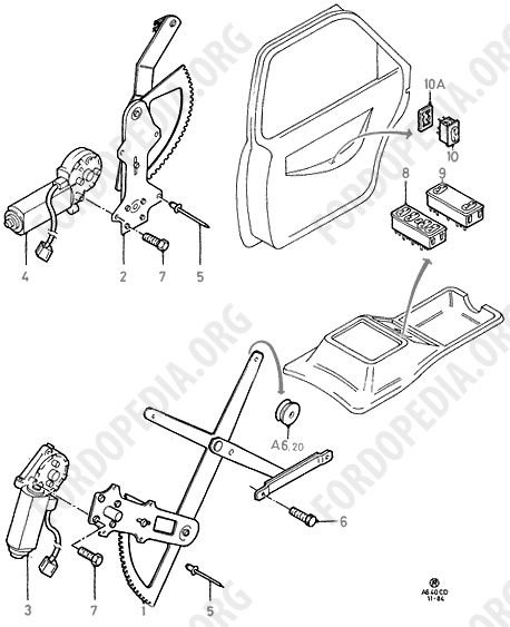 Ford Sierra MkI (1982-1986) - Electric Window Controls  