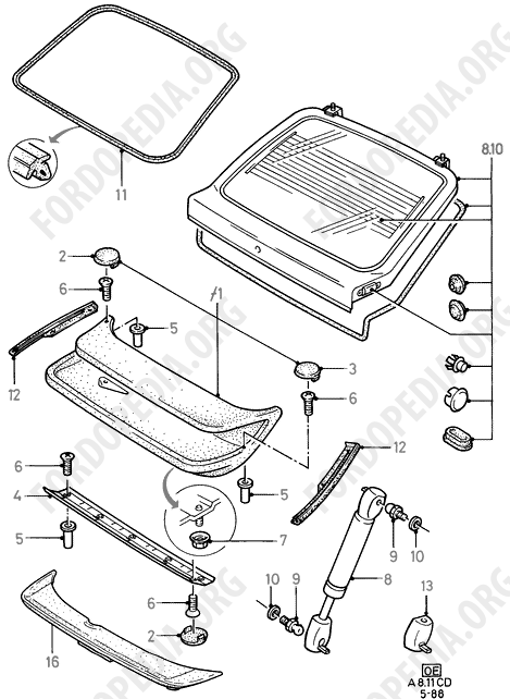 Ford Sierra MkI (1982-1986) - Tailgate And Related Parts (XR4I)