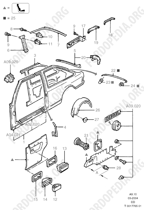 Ford Sierra MkI (1982-1986) - Quarter Panels And Related Parts (LIFTBACK 3D, except XR4I)