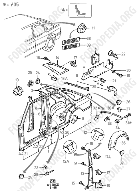 Ford Sierra MkI (1982-1986) - Quarter Panels And Related Parts (LIFTBACK 5D)
