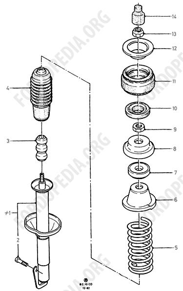 Ford Sierra MkI (1982-1986) - Front Springs/Front Shock Absorbers