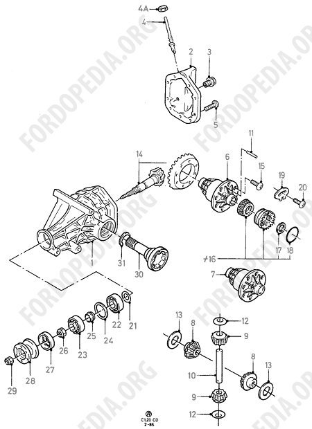 Ford Sierra MkI (1982-1986) - Components - Rear Axle Diff Carrier