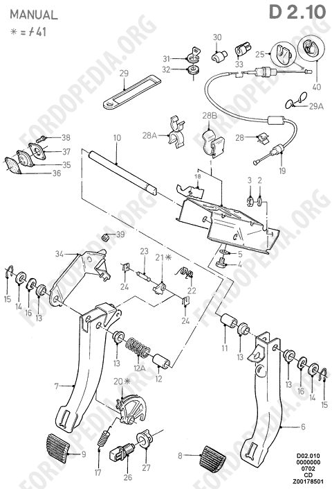 Ford Sierra MkI (1982-1986) - Brake And Clutch Controls (MANUAL)