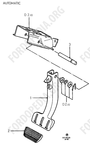 Ford Sierra MkI (1982-1986) - Brake Pedal (AUTOMATIC)