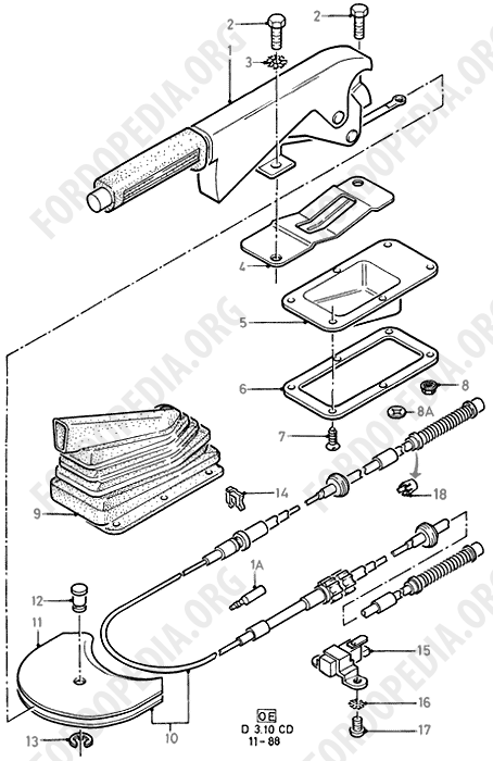 Ford Sierra MkI (1982-1986) - Parking Brake  