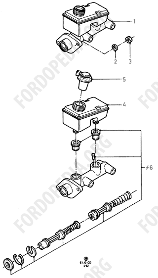 Ford Sierra MkI (1982-1986) - Master Cylinder - Brake System  