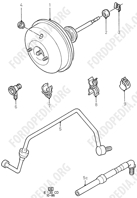 Ford Sierra MkI (1982-1986) - Brake Booster  