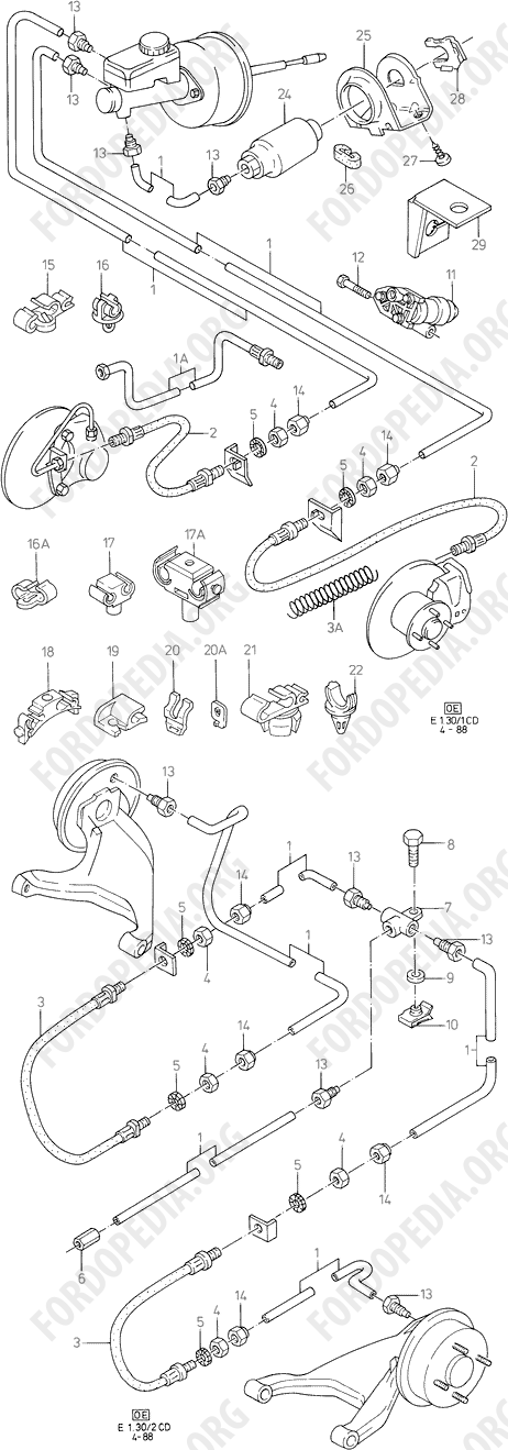 Ford Sierra MkI (1982-1986) - Brake Pipes  