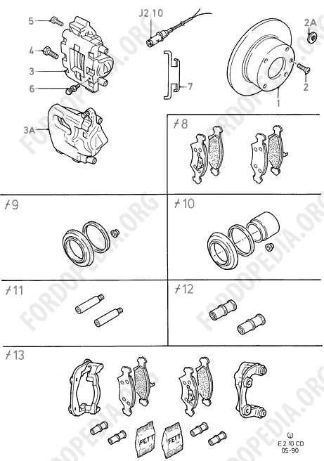 Ford Sierra MkI (1982-1986) - Front Brake Discs And Calipers  