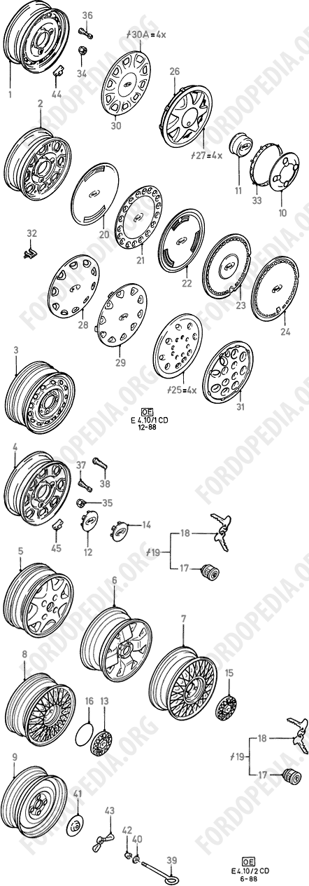 Ford Sierra MkI (1982-1986) - Wheels And Wheel Covers  