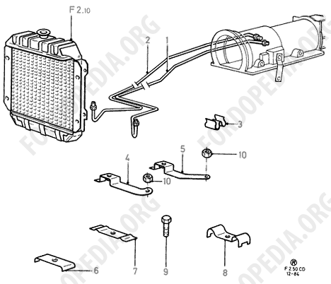 Ford Sierra MkI (1982-1986) - Transmission Cooling Systems (except CDN/USA)