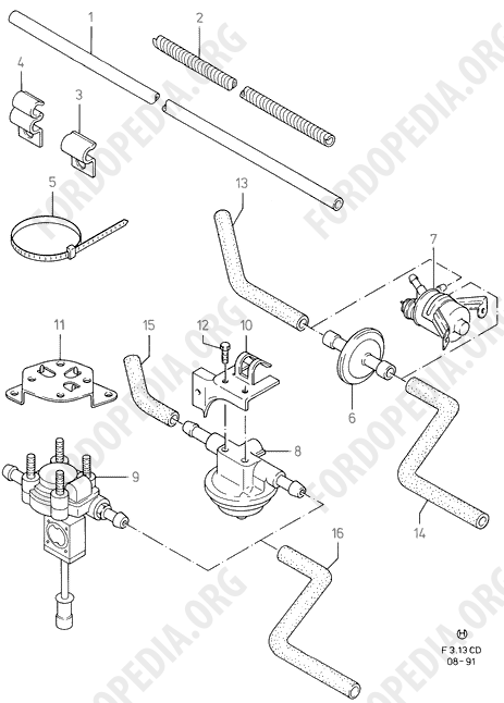 Ford Sierra MkI (1982-1986) - Fuel Lines / Filter / Regulator Valve / Flow Meter (TV20, TV23)