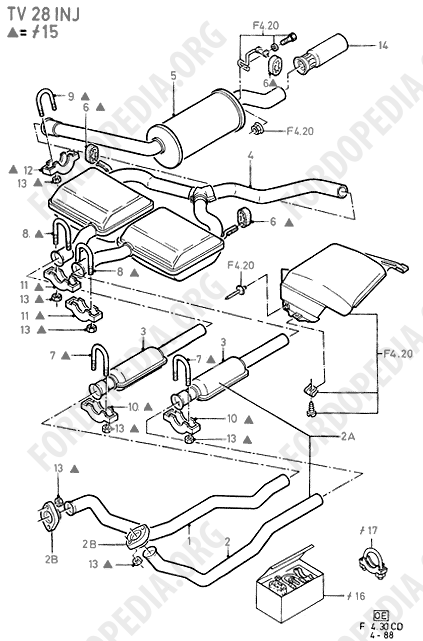 Ford Sierra MkI (1982-1986) - Exhaust System Less Catalyst (TL28)