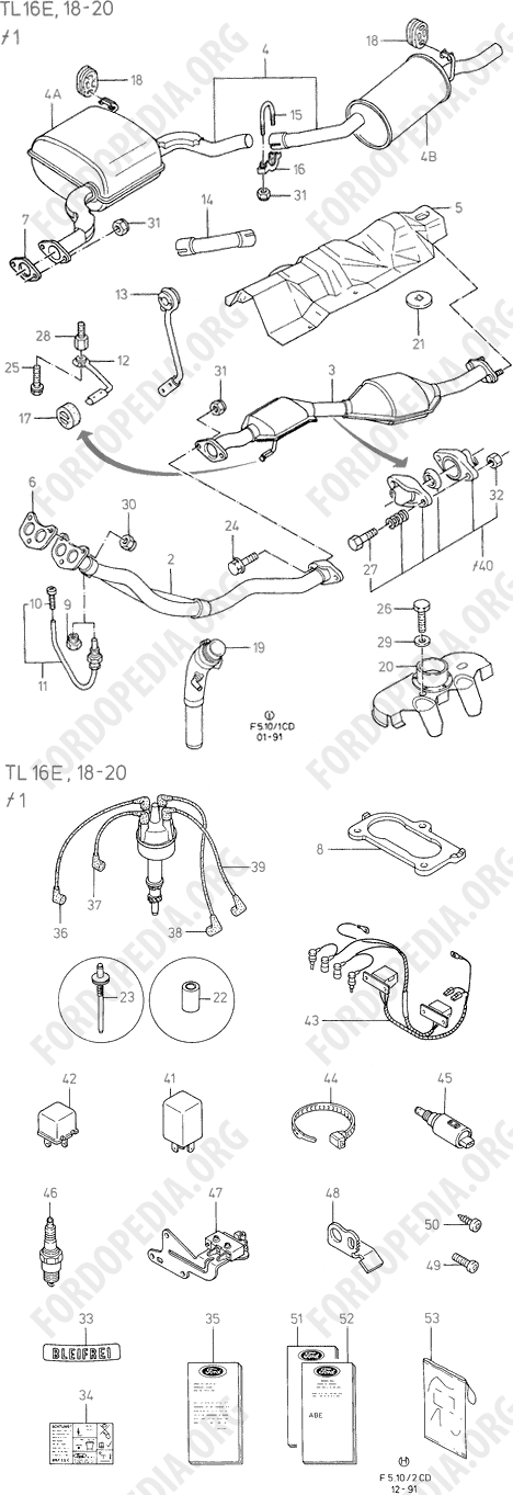 Ford Sierra MkI (1982-1986) - Catalyst Installation Kits (TL20EFI CAT, TL16E, TL18)