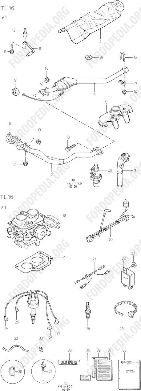 Ford Sierra MkI (1982-1986) - Catalyst Installation Kits (TL16, TL16H)