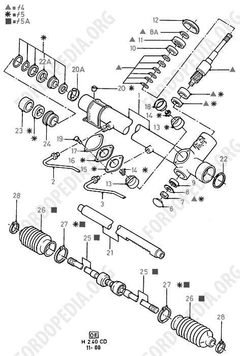 Ford Sierra MkI (1982-1986) - Power Strng Pump Components