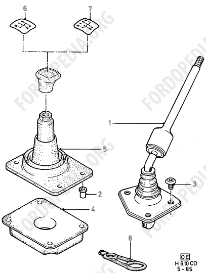 Ford Sierra MkI (1982-1986) - Gear Change - Manual Transmission (TL, LL23, TV, PD23)