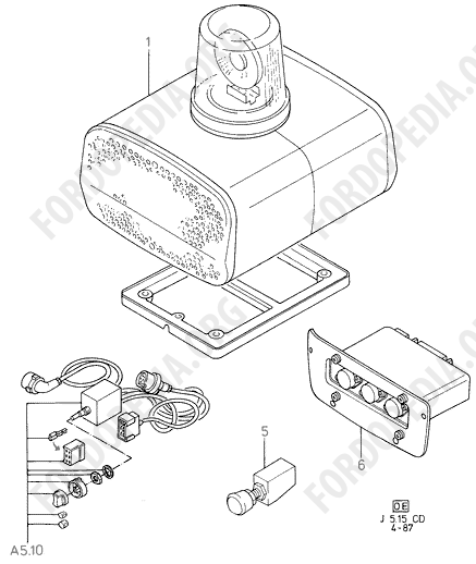 Ford Sierra MkI (1982-1986) - Rotating Beacon With Tone Device  