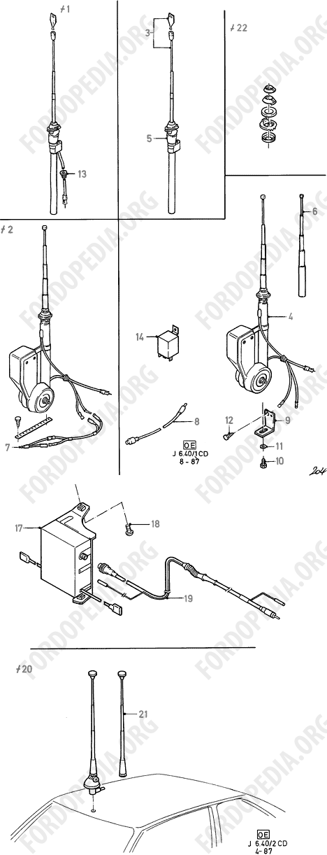 Ford Sierra MkI (1982-1986) - Aerial  