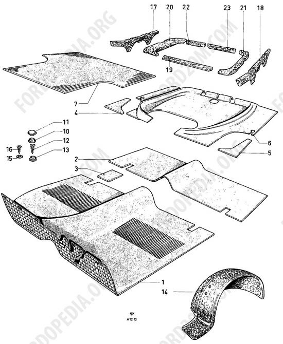 Ford Taunus 17m/20m P5/P7 - Floor mats