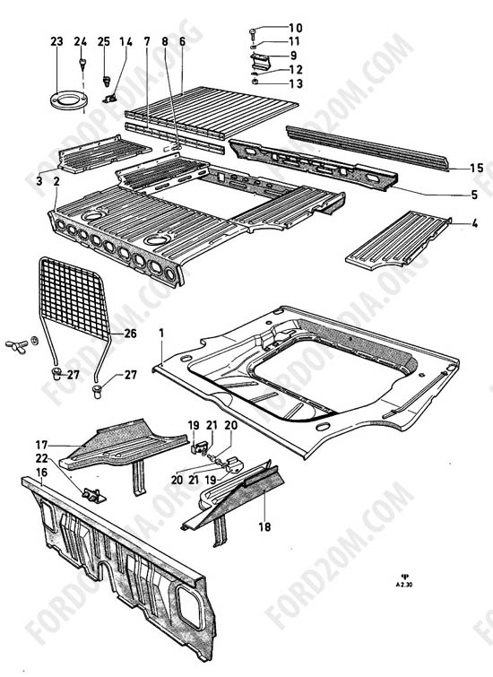 Ford Taunus 17m/20m P5/P7 - Floor pans