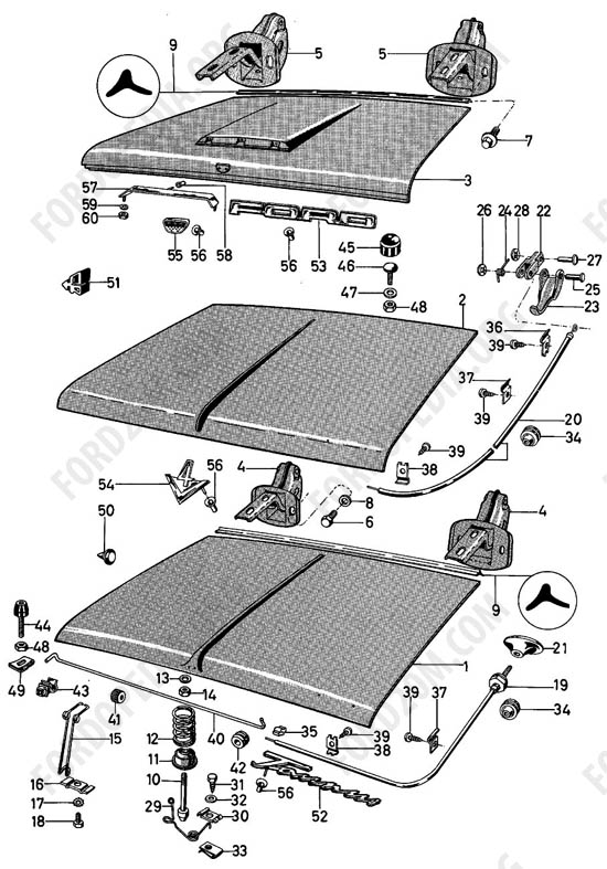 Ford Taunus 17m/20m P5/P7 - Hood