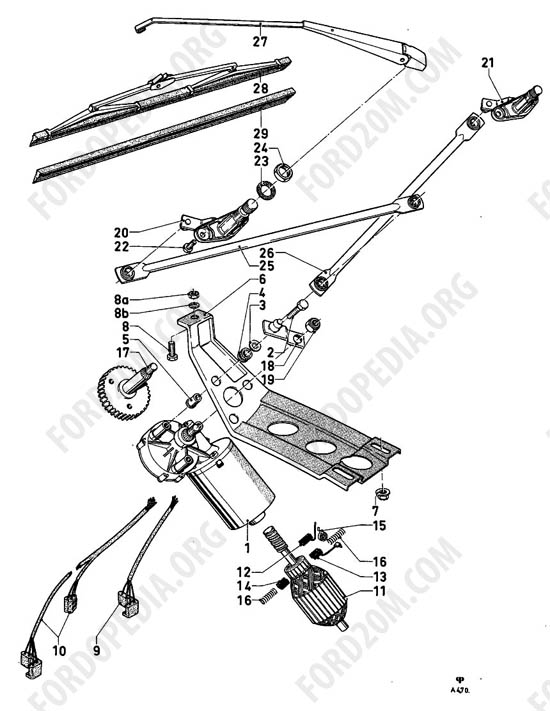 Ford Taunus 17m/20m P5/P7 - Windshield wiper