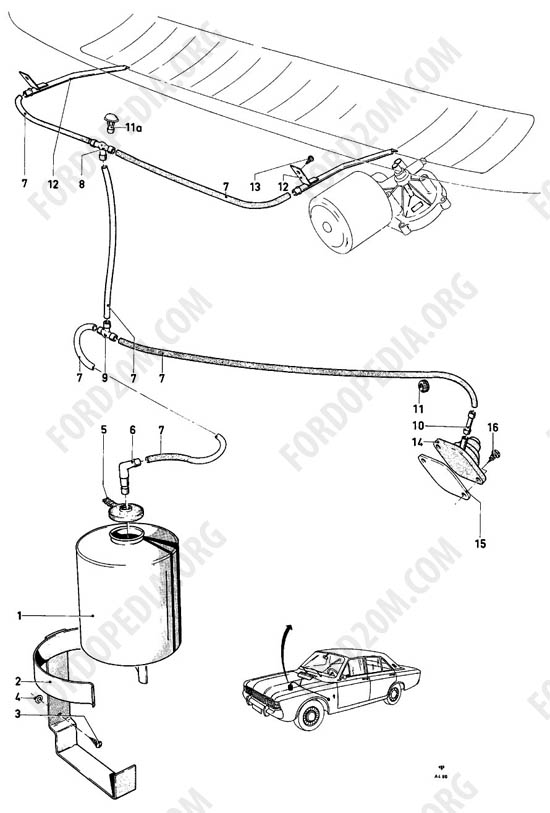 Ford Taunus 17m/20m P5/P7 - Windshield washer