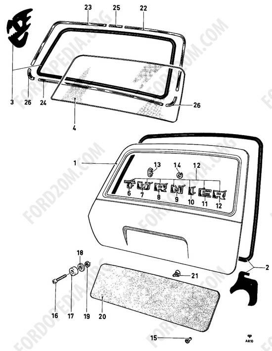 Ford Taunus 17m/20m P5/P7 - Liftgate