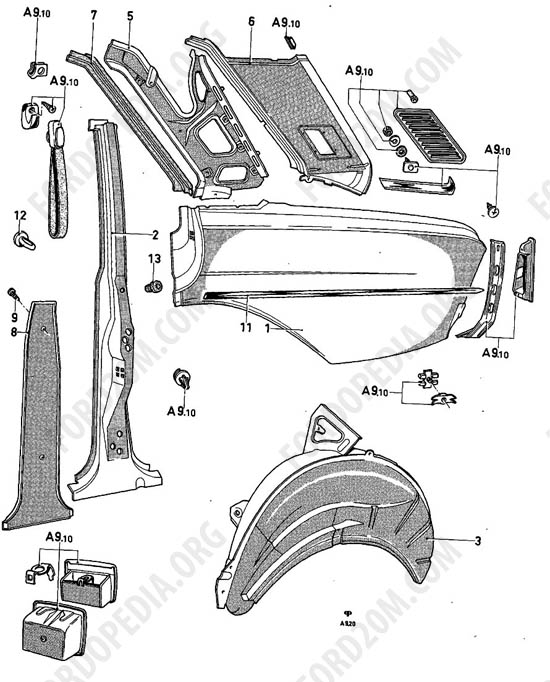 Ford Taunus 17m/20m P5/P7 - Quarter panels - SEDAN 4DR