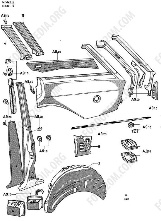 Ford Taunus 17m/20m P5/P7 - Quarter panels - KOMBI 5DR