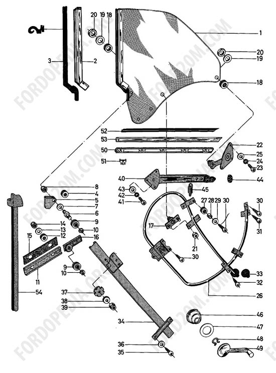 Ford Taunus 17m/20m P5/P7 - Regulated quarter windows