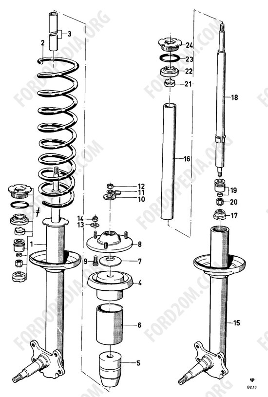 Ford Taunus 17m/20m P5/P7 - Shock absorbers, springs