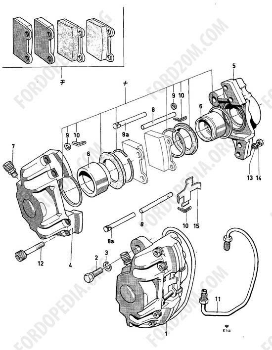 Ford Taunus 17m/20m P5/P7 - Calipers