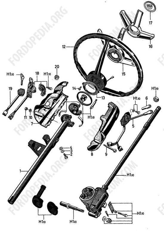 Ford Taunus 17m/20m P5/P7 - Steering gear