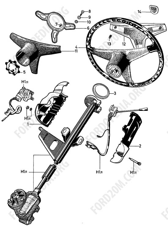 Ford Taunus 17m/20m P5/P7 - Steering gear