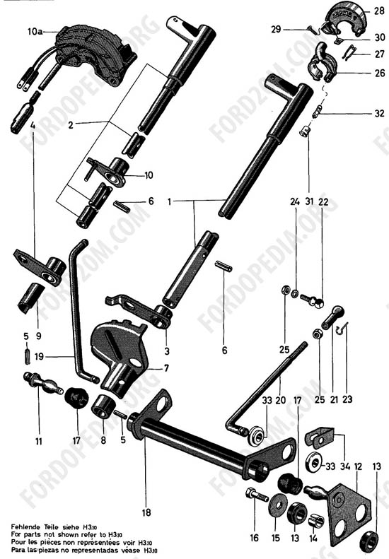 Ford Taunus 17m/20m P5/P7 - Steering column gear shift (automatic transmission)