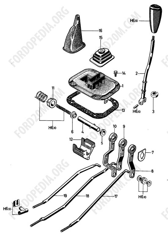 Ford Taunus 17m/20m P5/P7 - Floor gear shift