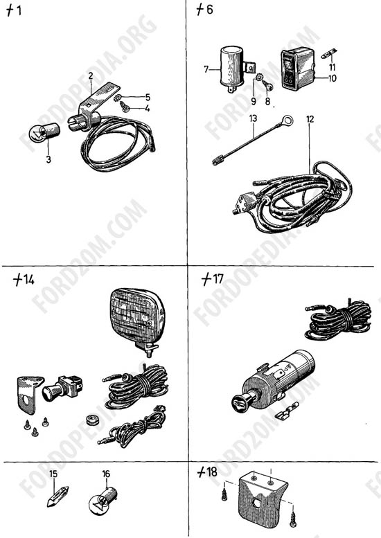 Ford Taunus 17m/20m P5/P7 - Additional lamps