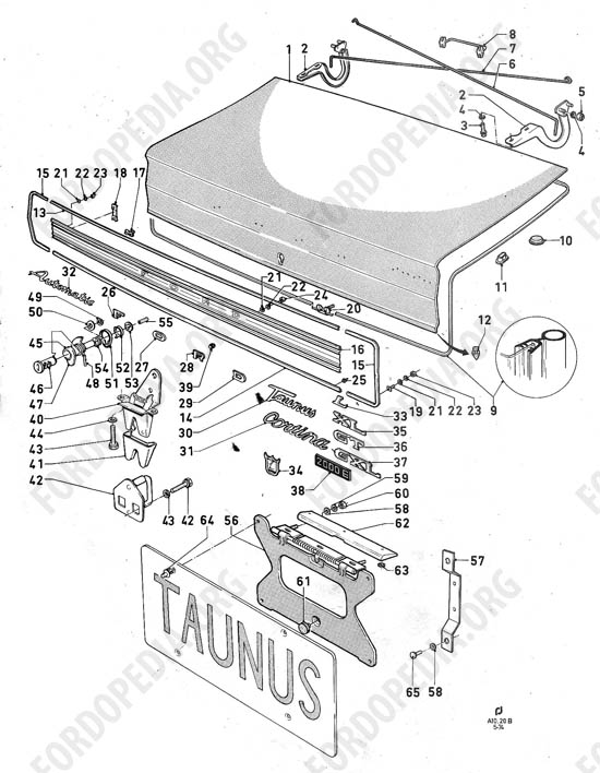 Ford Taunus/Cortina (1970-1975) - Luggage compartment door