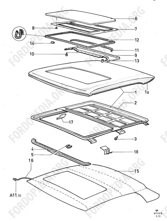 Ford Taunus/Cortina (1970-1975) - Sliding roof