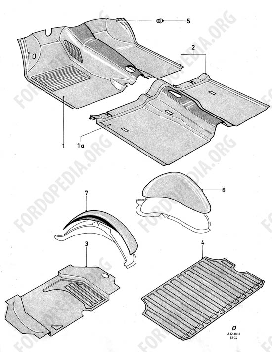 Ford Taunus/Cortina (1970-1975) - Rubber floor mats