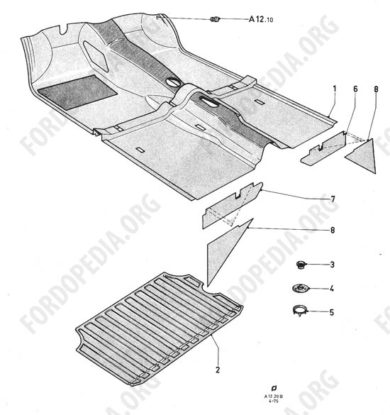 Ford Taunus/Cortina (1970-1975) - Floor carpets