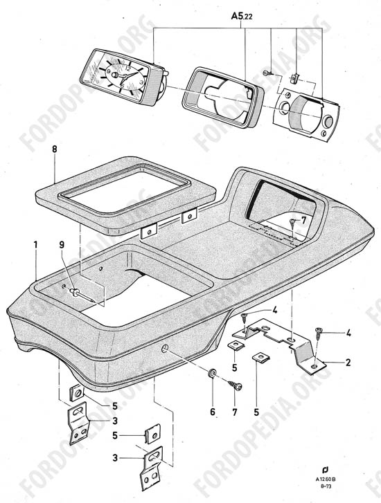 Ford Taunus/Cortina (1970-1975) - Console (08.73-)