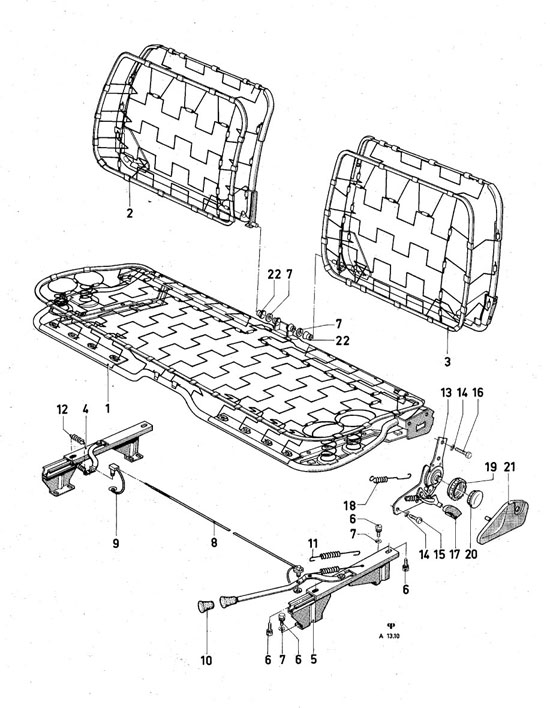 Ford Taunus/Cortina (1970-1975) - Front bench seat