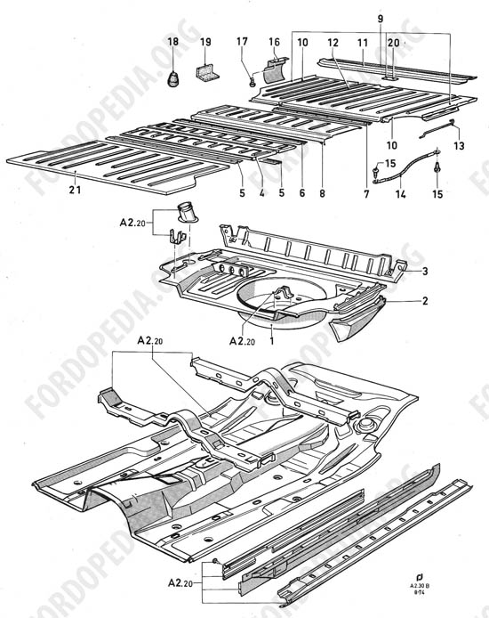 Ford Taunus/Cortina (1970-1975) - Floor pans